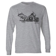 JL Illustration For A Harley Davidson Ultra Motorbike Fan LS-Tshirt