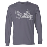 JL Illustration For A Harley Davidson Ultra Motorbike Fan LS-Tshirt