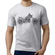 JL Illustration For A Harley Davidson Wide Glide Motorbike Fan T-shirt