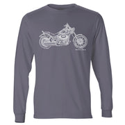 JL Illustration For A Harley Davidson Wide Glide Motorbike Fan LS-Tshirt