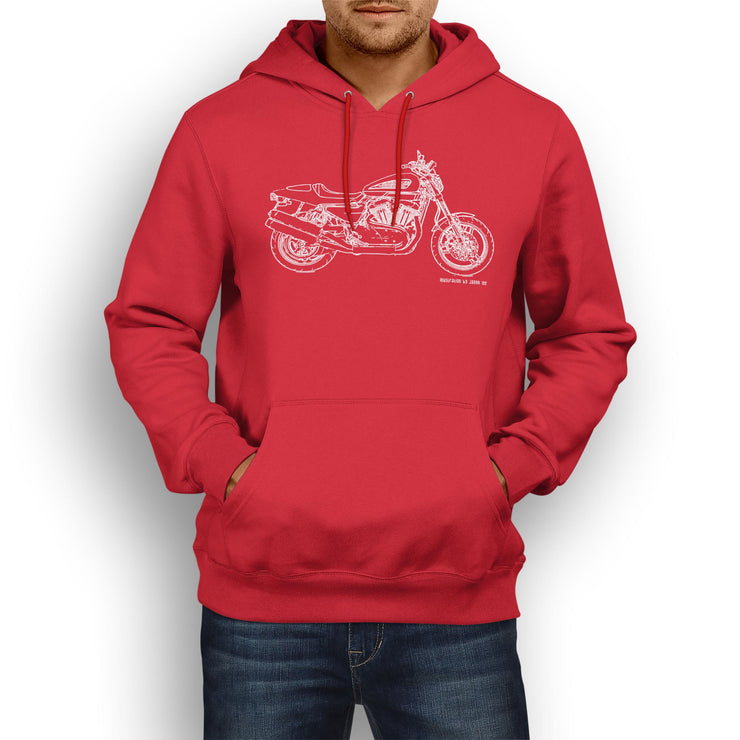 JL Illustration For A Harley Davidson XR1200 2011 Motorbike Fan Hoodie