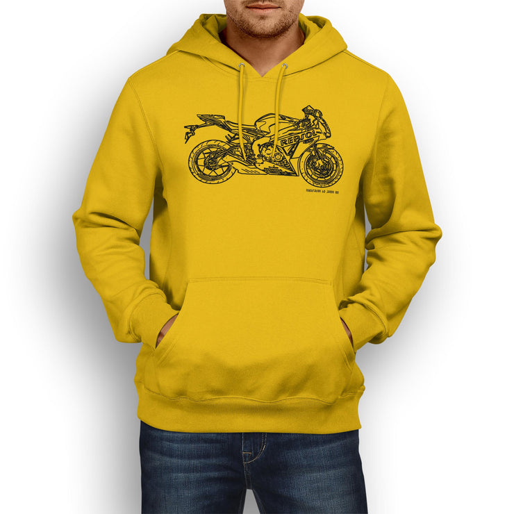 JL Illustration For A Honda CBR1000RR 2015 Motorbike Fan Hoodie
