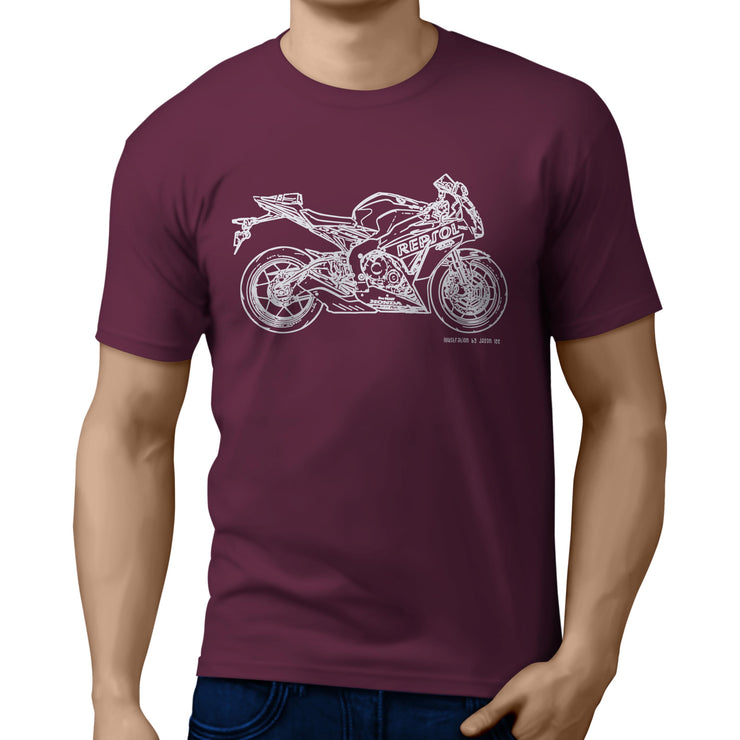 JL Illustration For A Honda CBR1000RR SP 2015 Motorbike Fan T-shirt