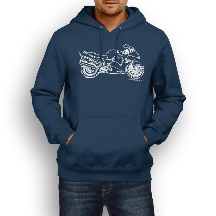 JL Illustration For A Honda CBR1100XX BLACKBIRD Motorbike Fan Hoodie
