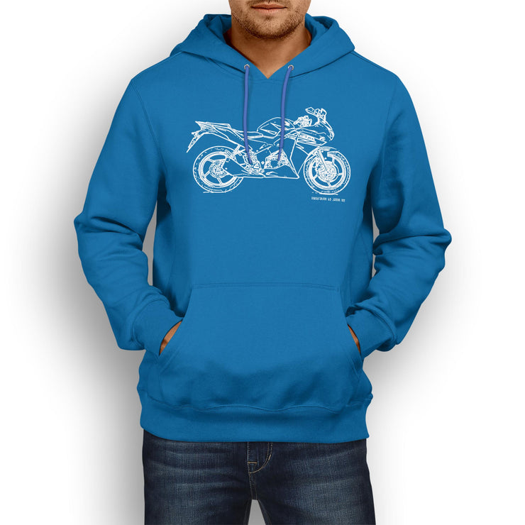 JL Illustration For A Honda CBR125R Motorbike Fan Hoodie