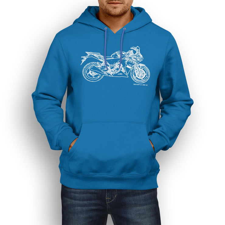 JL Illustration For A Honda CBR250R Motorbike Fan Hoodie