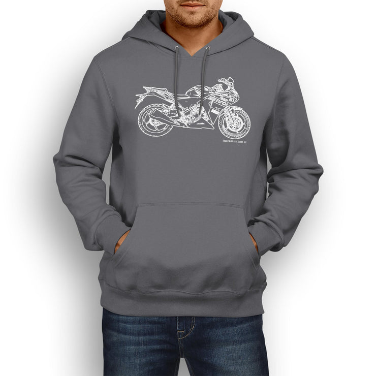 JL Illustration For A Honda CBR250R Motorbike Fan Hoodie
