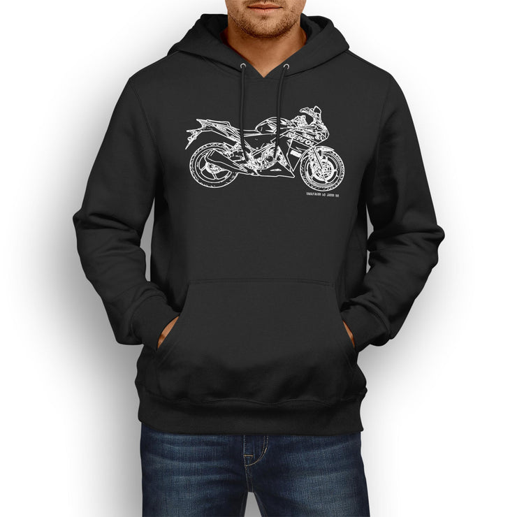 JL Illustration For A Honda CBR250R Motorbike Fan Hoodie