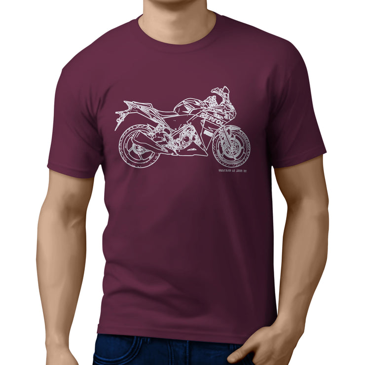 JL Illustration For A Honda CBR250R Motorbike Fan T-shirt