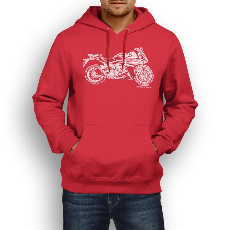 JL Illustration For A Honda CBR500R ABS Motorbike Fan Hoodie