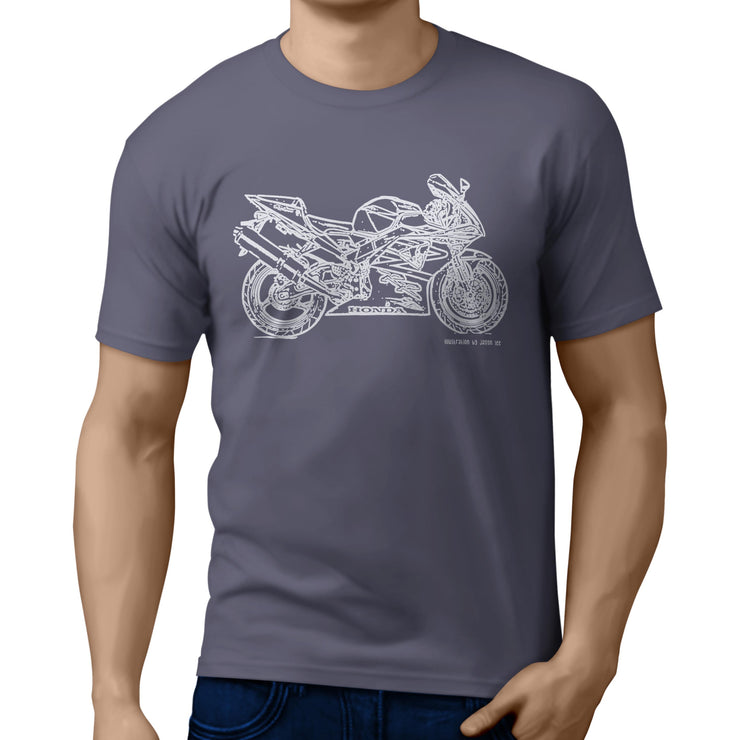 JL Illustration For A Honda CBR954RR Fireblade Motorbike Fan T-shirt