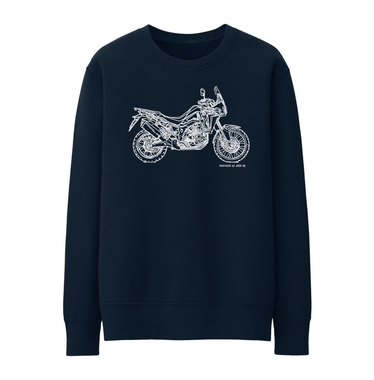 JL Illustration For A Honda CRF1000L Africa Twin Motorbike Fan Jumper