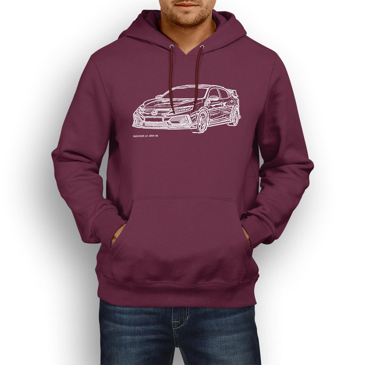 JL Illustration For A Honda Civic Type R Motorcar Fan Hoodie