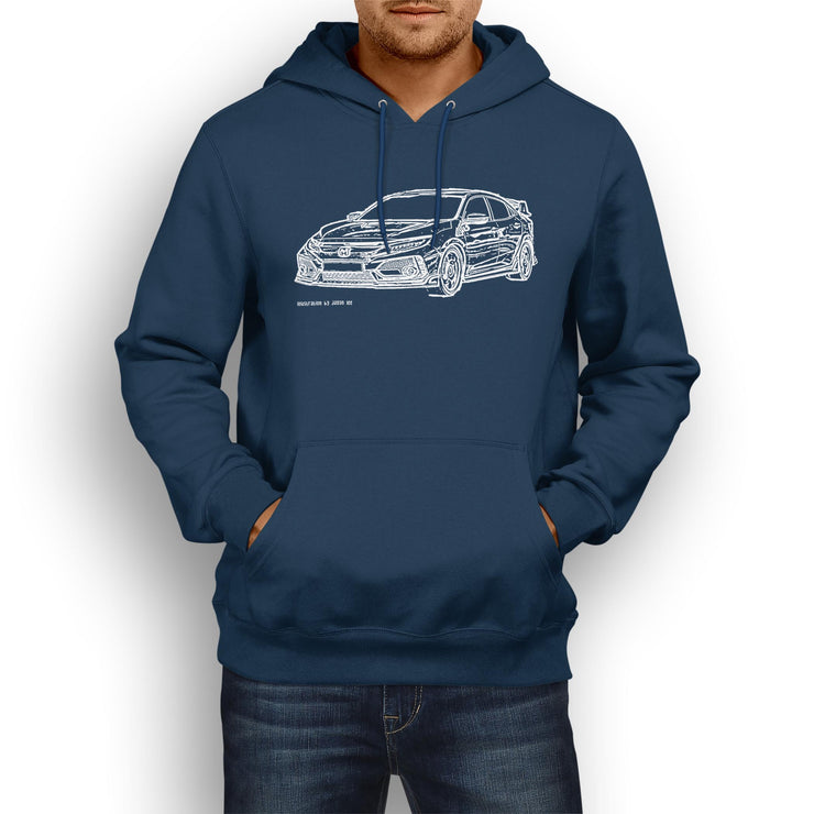 JL Illustration For A Honda Civic Type R Motorcar Fan Hoodie