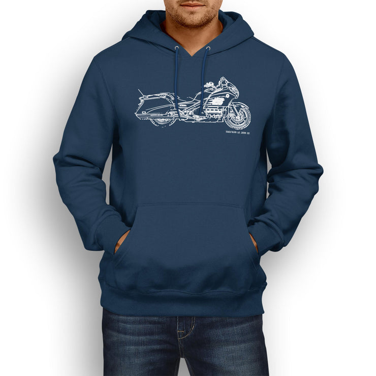 JL Illustration For A Honda Gold Wing F6B Motorbike Fan Hoodie