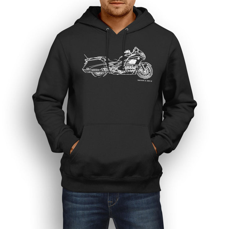 JL Illustration For A Honda Gold Wing F6B Motorbike Fan Hoodie