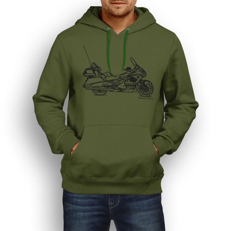 JL Illustration For A Honda Gold Wing GL1800 Motorbike Fan Hoodie