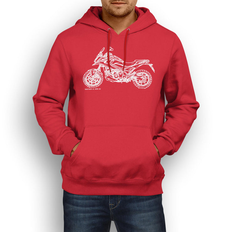 JL Illustration For A Honda NC750X DCT ABS Motorbike Fan Hoodie