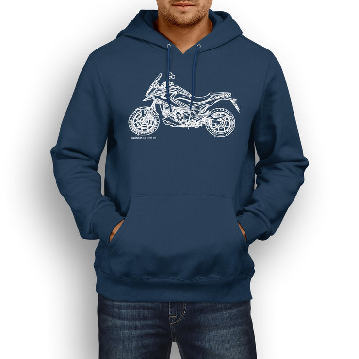JL Illustration For A Honda NC750X DCT ABS Motorbike Fan Hoodie
