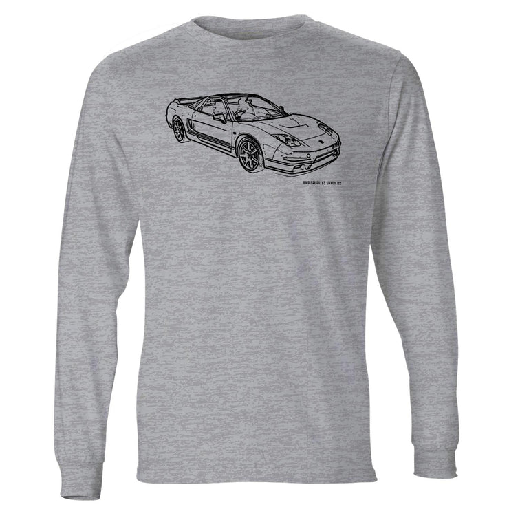 JL Illustration For A Honda NSX-R 2005 Motorcar Fan LS-Tshirt