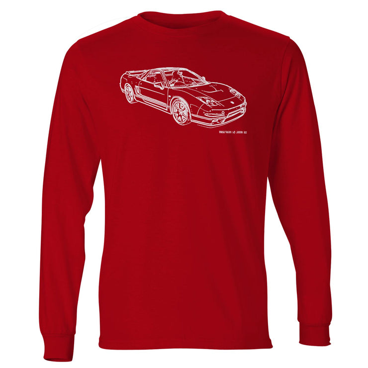 JL Illustration For A Honda NSX-R 2005 Motorcar Fan LS-Tshirt
