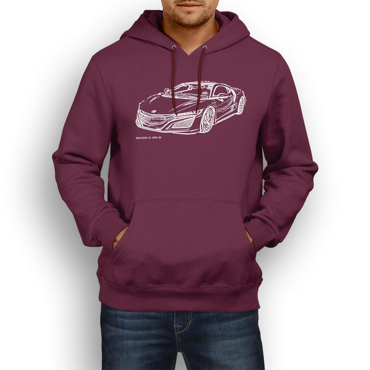JL Illustration For A Honda NSX 2017 Motorcar Fan Hoodie
