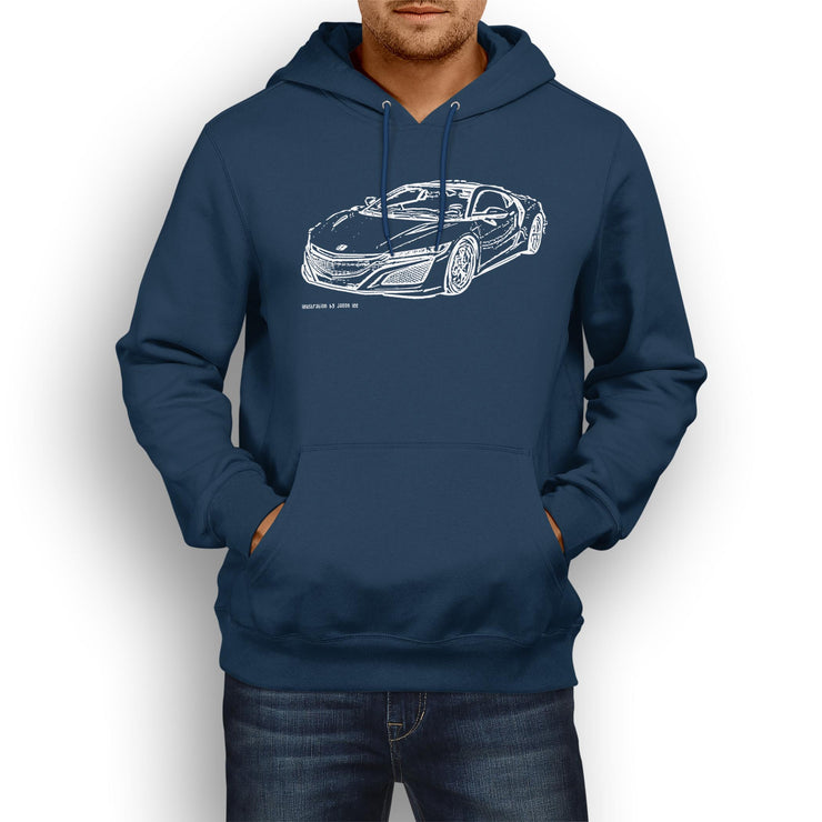 JL Illustration For A Honda NSX 2017 Motorcar Fan Hoodie