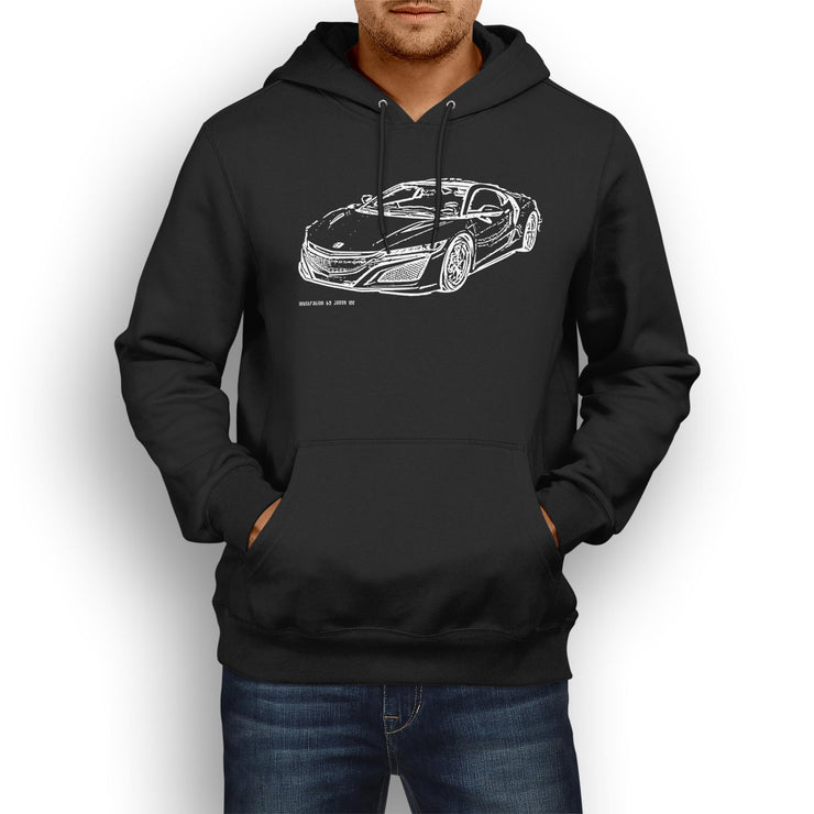JL Illustration For A Honda NSX 2017 Motorcar Fan Hoodie