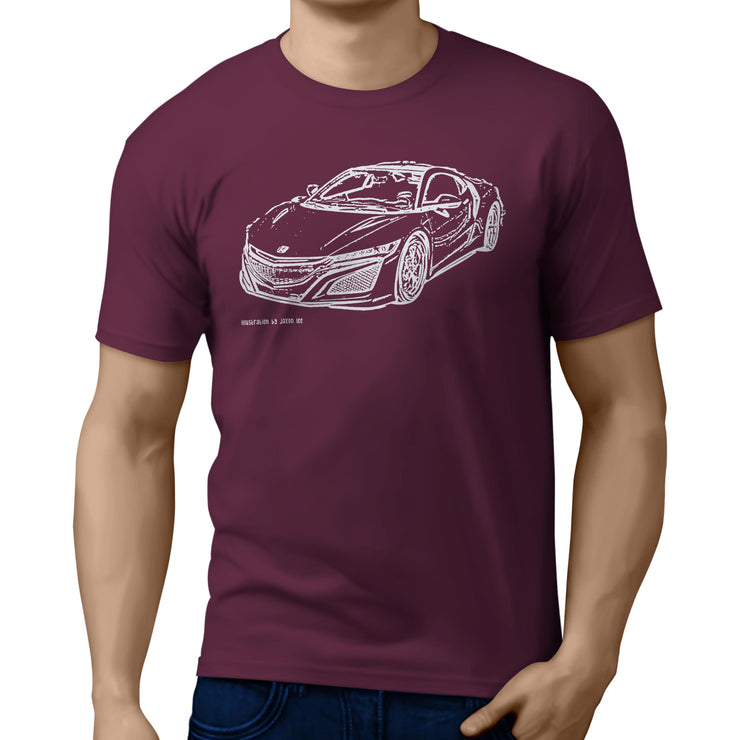 JL Illustration For A Honda NSX 2017 Motorcar Fan T-shirt