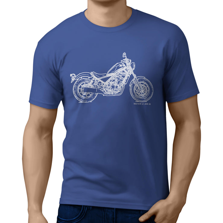 JL Illustration For A Honda Rebel 300 Motorbike Fan T-shirt