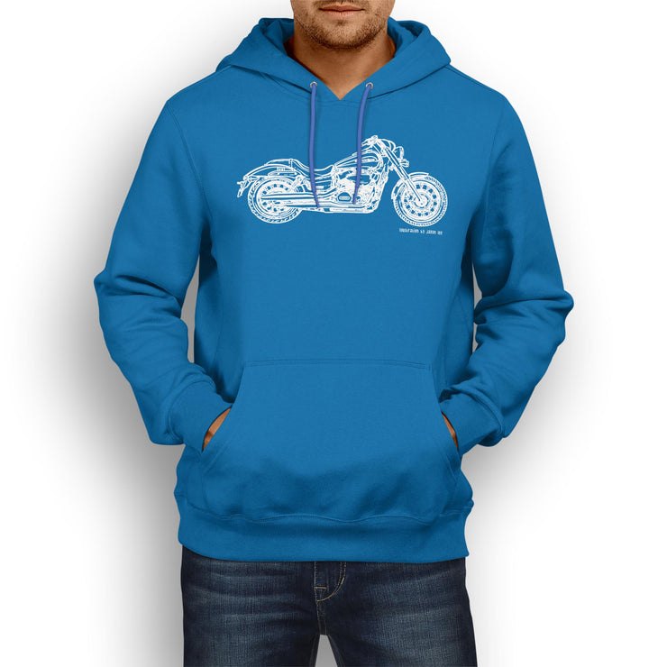 JL Illustration For A Honda Shadow Phantom Motorbike Fan Hoodie