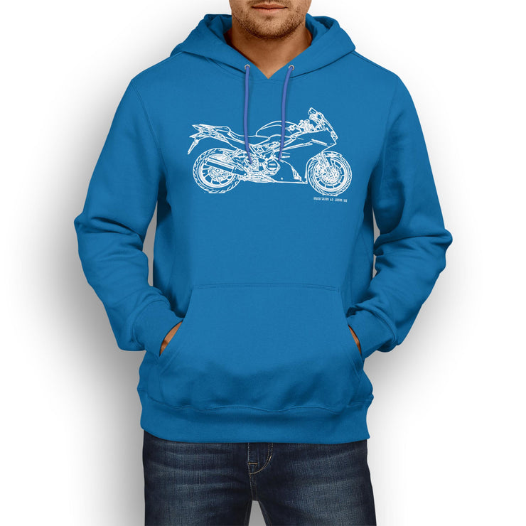 JL Illustration For A Honda VFR800F Motorbike Fan Hoodie