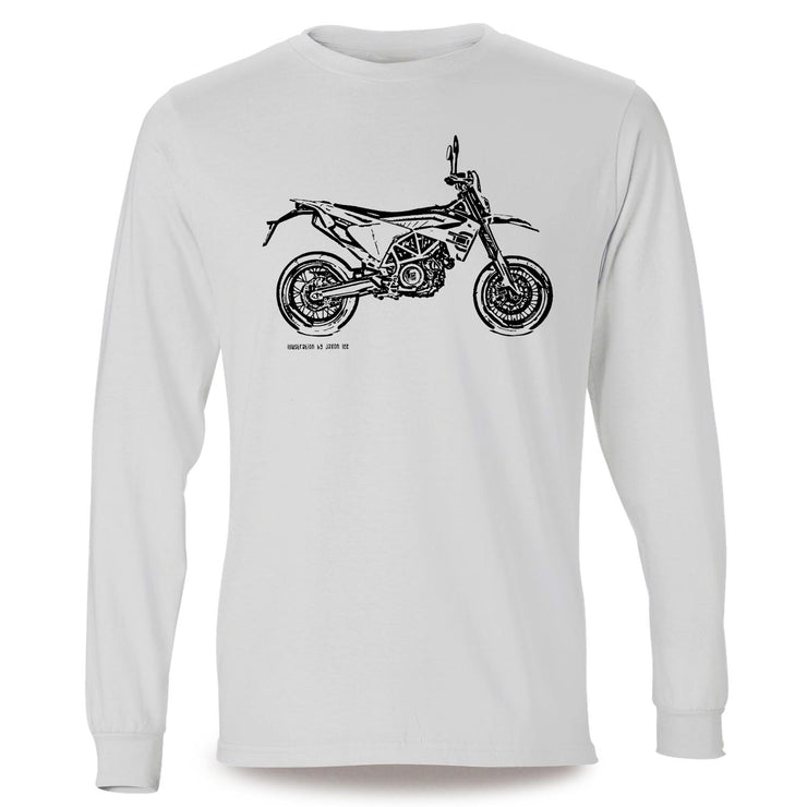 JL Illustration For A Husqvarna 701 Supermoto Motorbike Fan LS-Tshirt