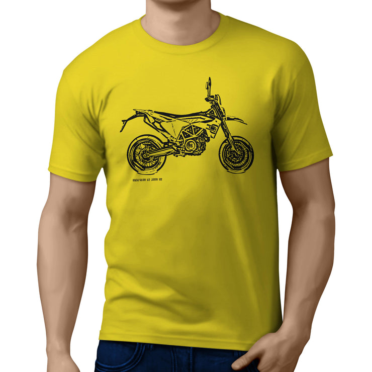 JL Illustration For A Husqvarna 701 Supermoto Motorbike Fan T-shirt