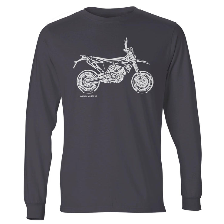 JL Illustration For A Husqvarna 701 Supermoto Motorbike Fan LS-Tshirt