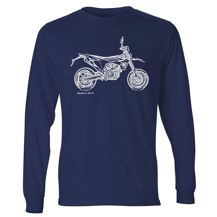 JL Illustration For A Husqvarna 701 Supermoto Motorbike Fan LS-Tshirt