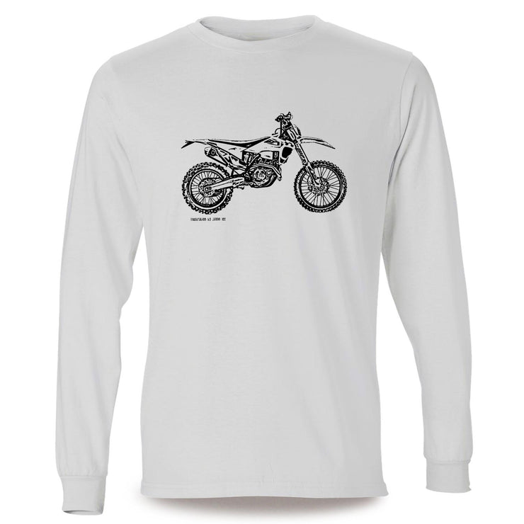 JL Illustration For A Husqvarna FE 450 Motorbike Fan LS-Tshirt