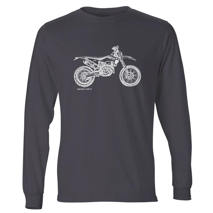 JL Illustration For A Husqvarna FE 450 Motorbike Fan LS-Tshirt