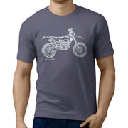 JL Illustration For A Husqvarna FE 450 Motorbike Fan T-shirt