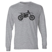 JL Illustration For A Husqvarna TC 125 Motorbike Fan LS-Tshirt