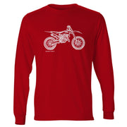 JL Illustration For A Husqvarna TC 125 Motorbike Fan LS-Tshirt