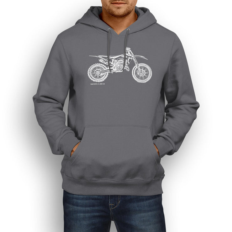 JL Illustration For A Husqvarna TC 125 Motorbike Fan Hoodie