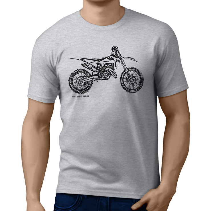 JL Illustration For A Husqvarna TC 125 Motorbike Fan T-shirt