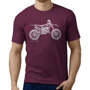 JL Illustration For A Husqvarna TC 125 Motorbike Fan T-shirt