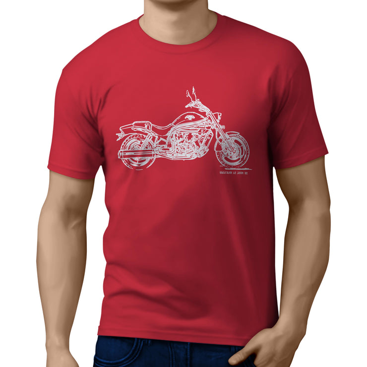 JL Illustration For A Hyosung GV650 Motorbike Fan T-shirt