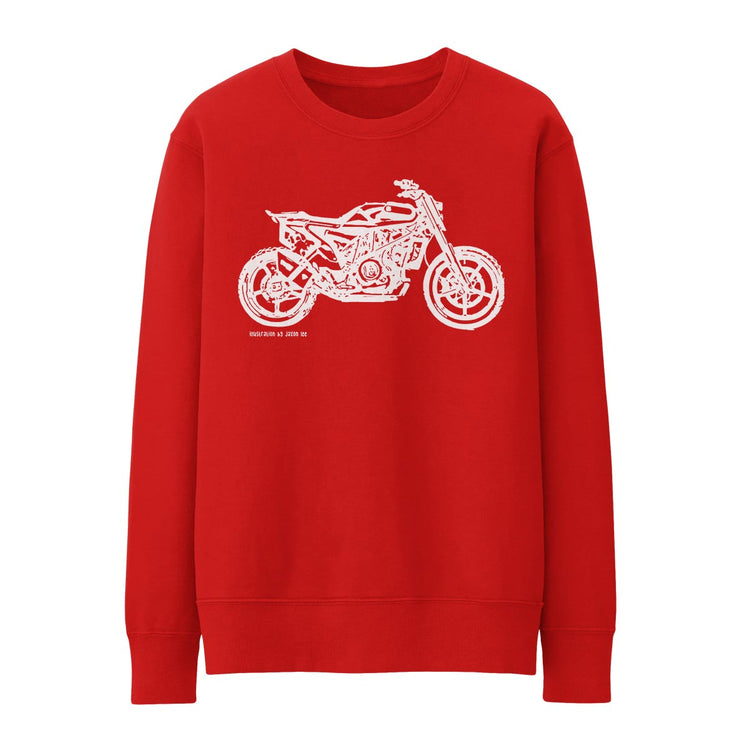 JL Illustration For A Husqvarna Svartpilen 701 Motorbike Fan Jumper