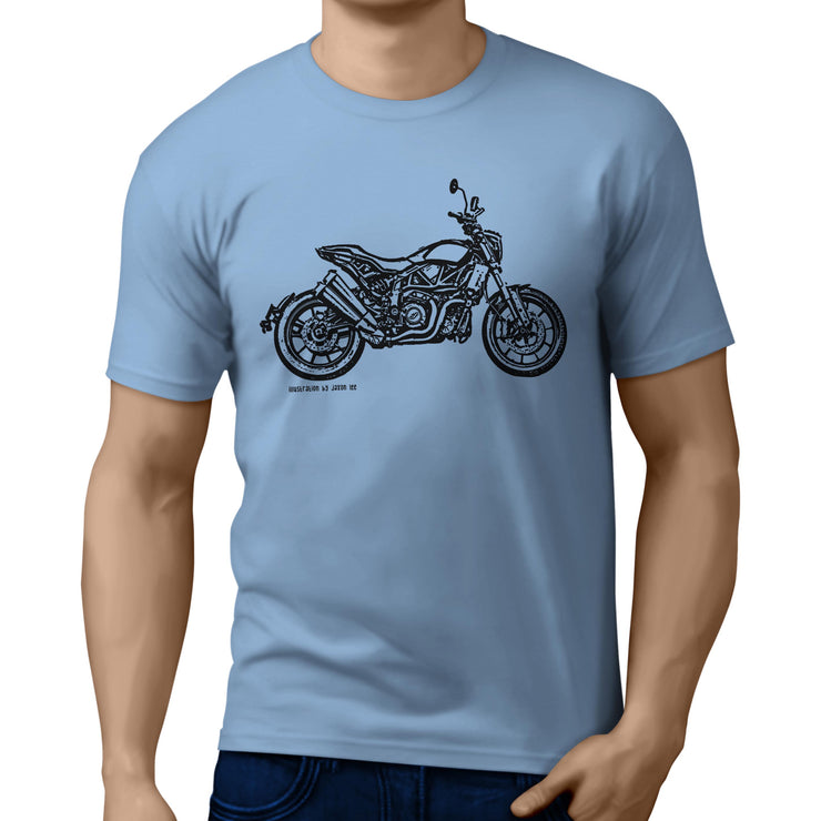 JL Illustration For A Indian FTR 1200 Motorbike Fan T-shirt