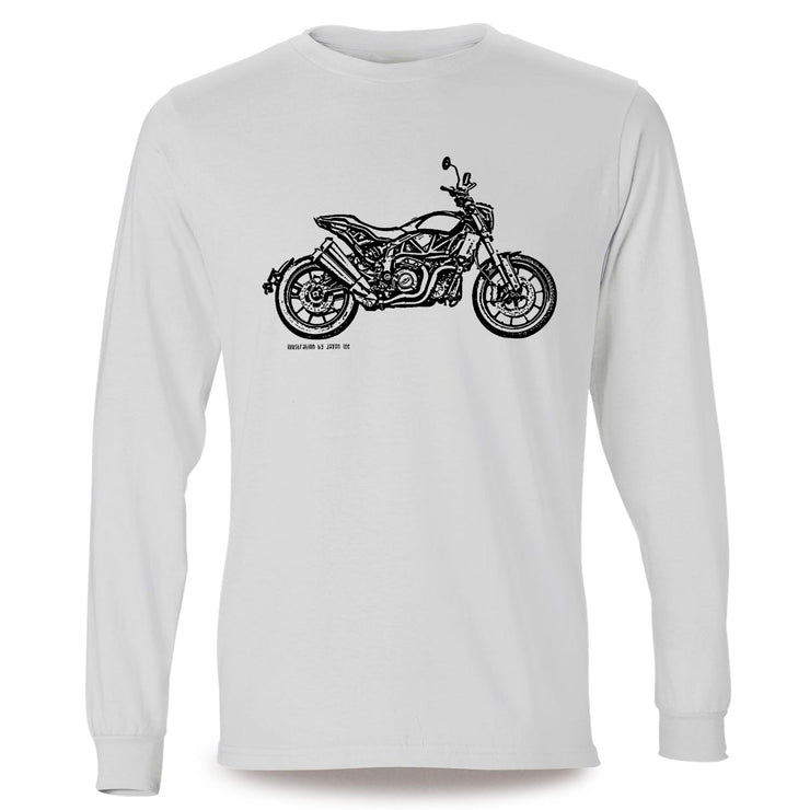 JL Illustration For A Indian FTR 1200 Motorbike Fan LS-Tshirt