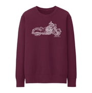JL Illustration For A Indian Chief Classic Motorbike Fan Jumper