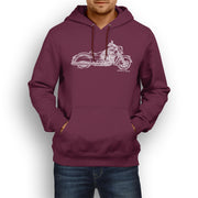 JL Illustration For A Indian Chief Classic Motorbike Fan Hoodie